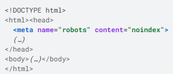 noindex tag