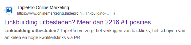 meta title linkbuilding uitbesteden